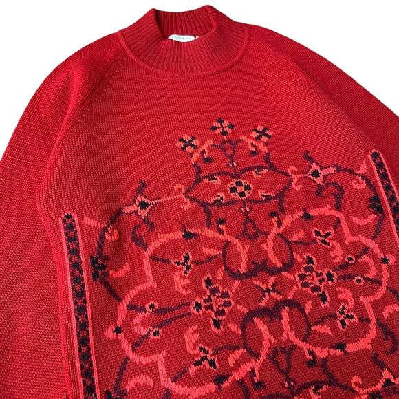 Vintage Bamberger’s Virgin Wool Hand Embroidered Sweater Size 34/ XS - Picture 4 of 10